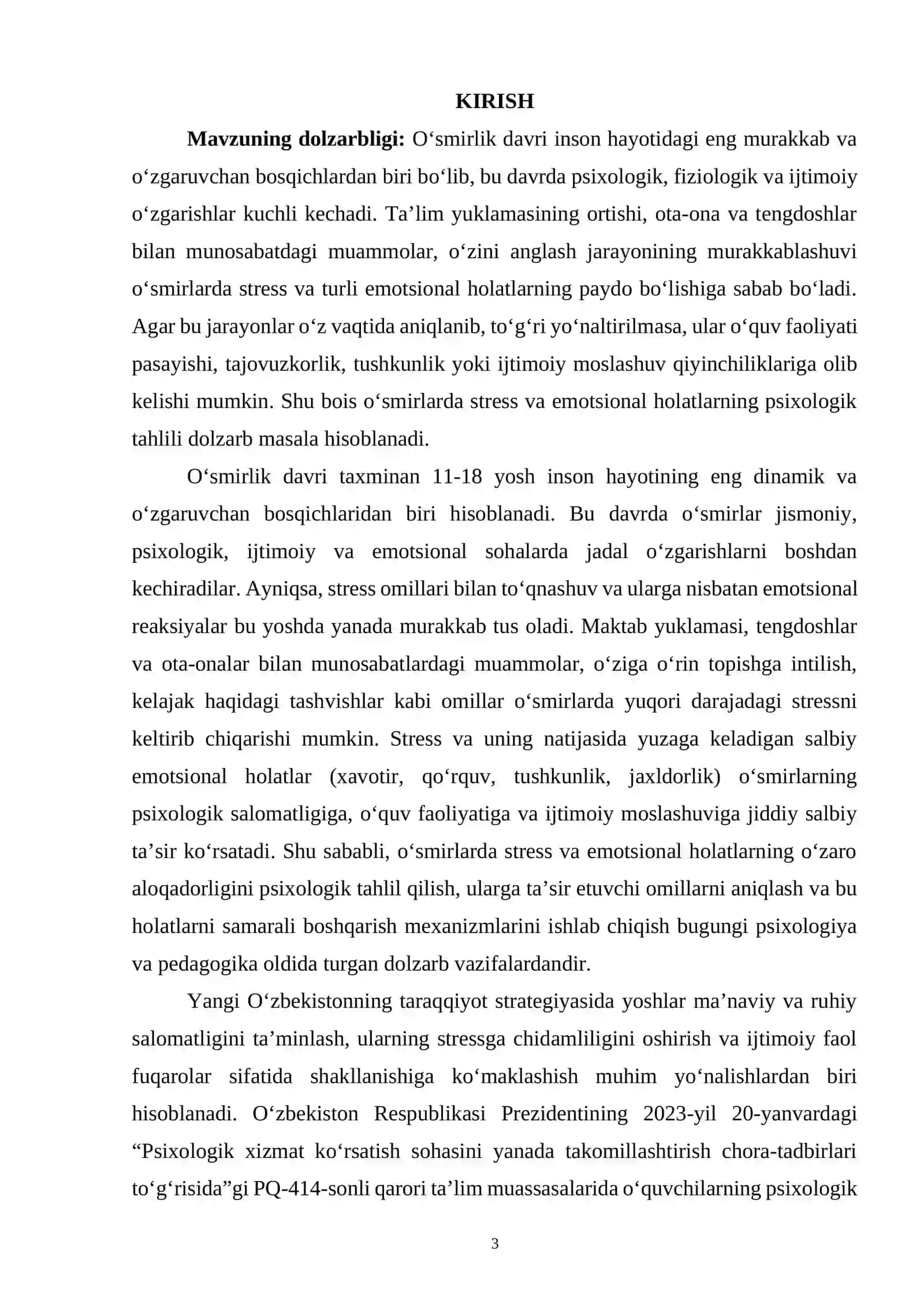 O’smirlarda stress va emotsional holatning psixologik tahlili 3