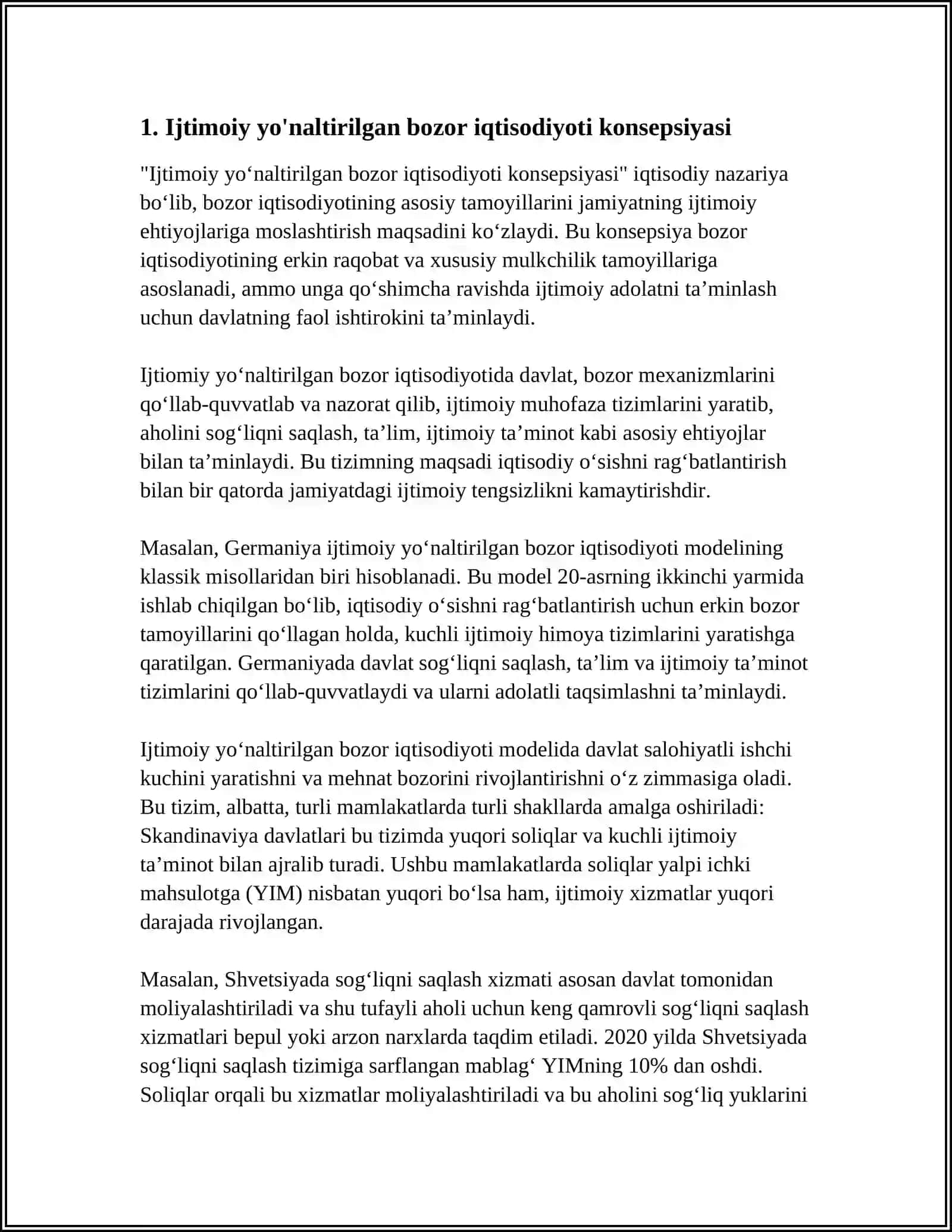 IJTIMOIY YUNALTIRILGAN BOZOR IQTISODIYOTI - BOZOR IQTISODIYOTINING ENG YUQORI BOSQICHI 3