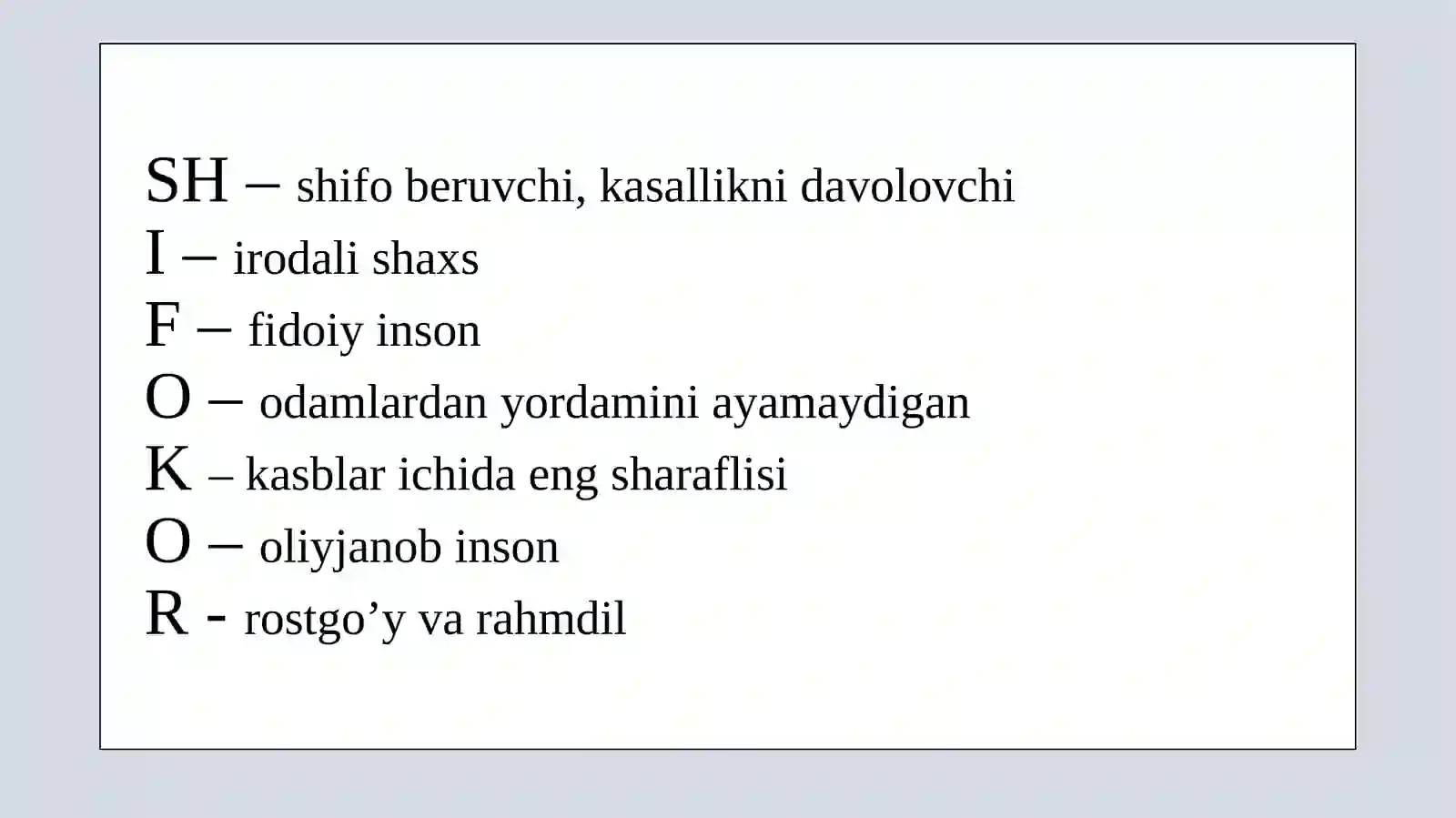 Shifokorlik kasbi 3