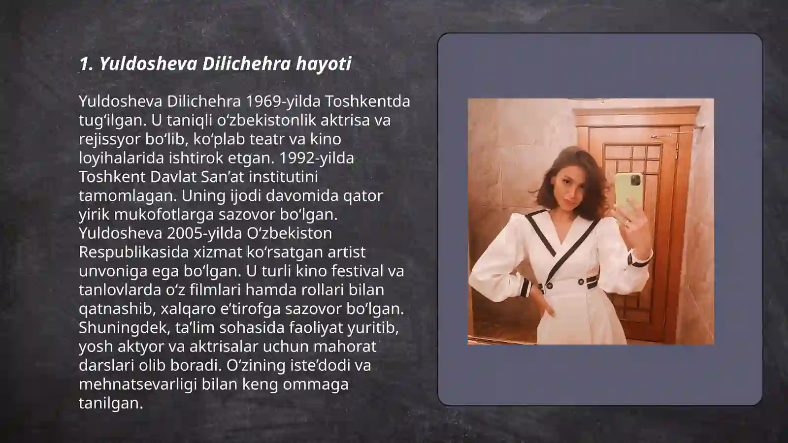 Yuldosheva Dilichehra 3