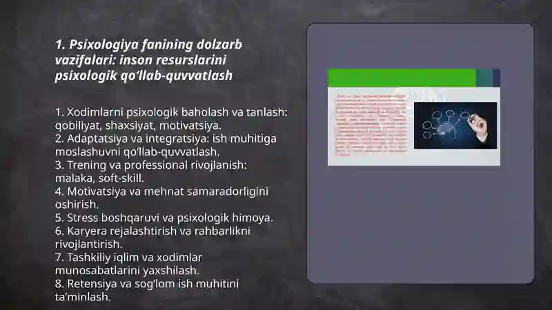 Psixologiya fanining dolzarb vazifalari, predmeti va metodlari 3