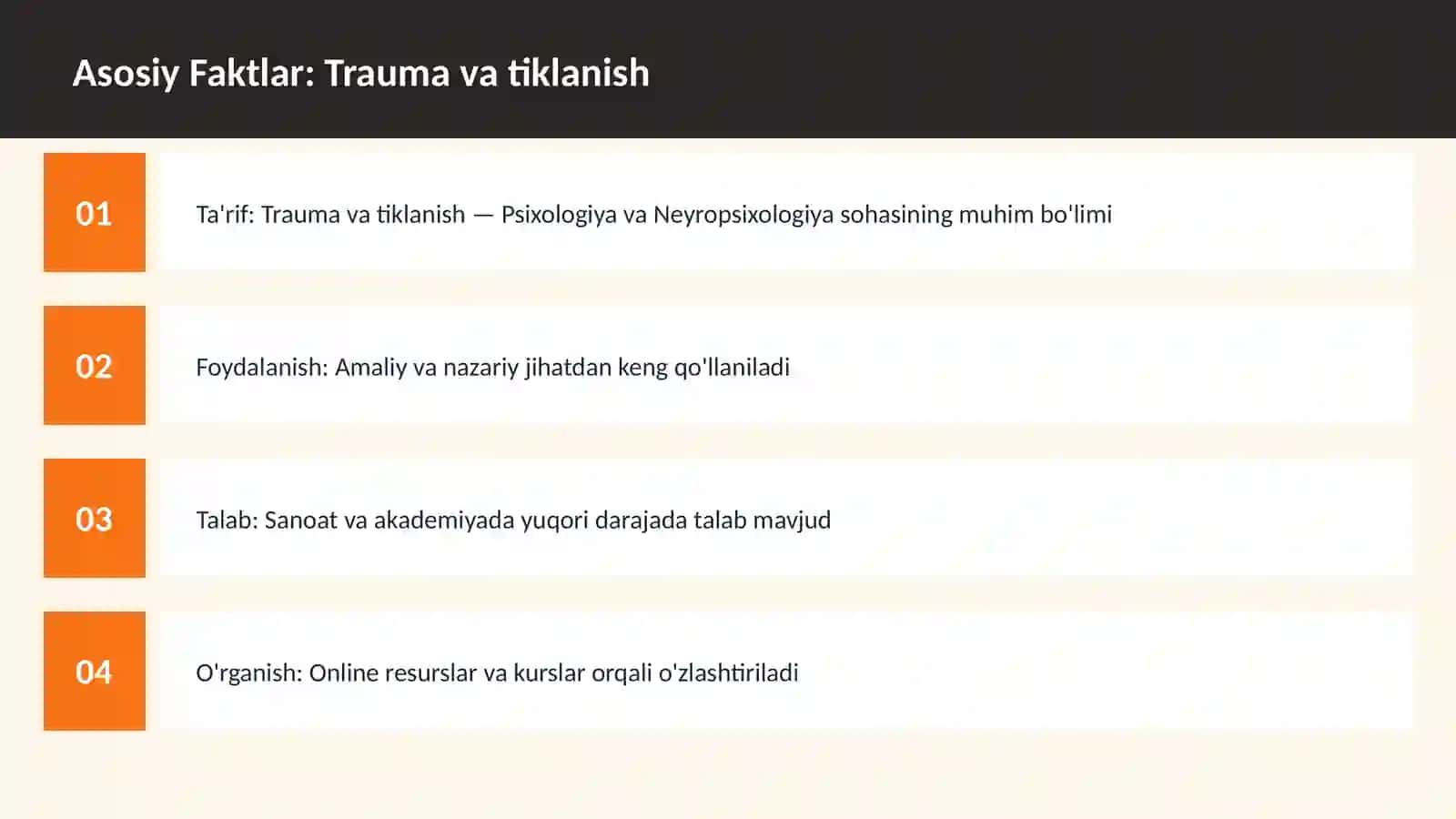 Trauma va tiklanish 3