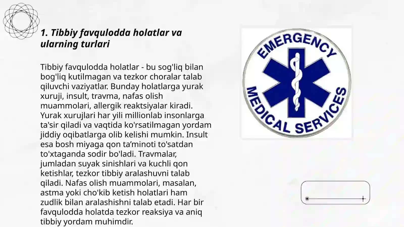 Tibbiy Favqulotta holatlar va tibbiy xodim chora tadbirlari 3