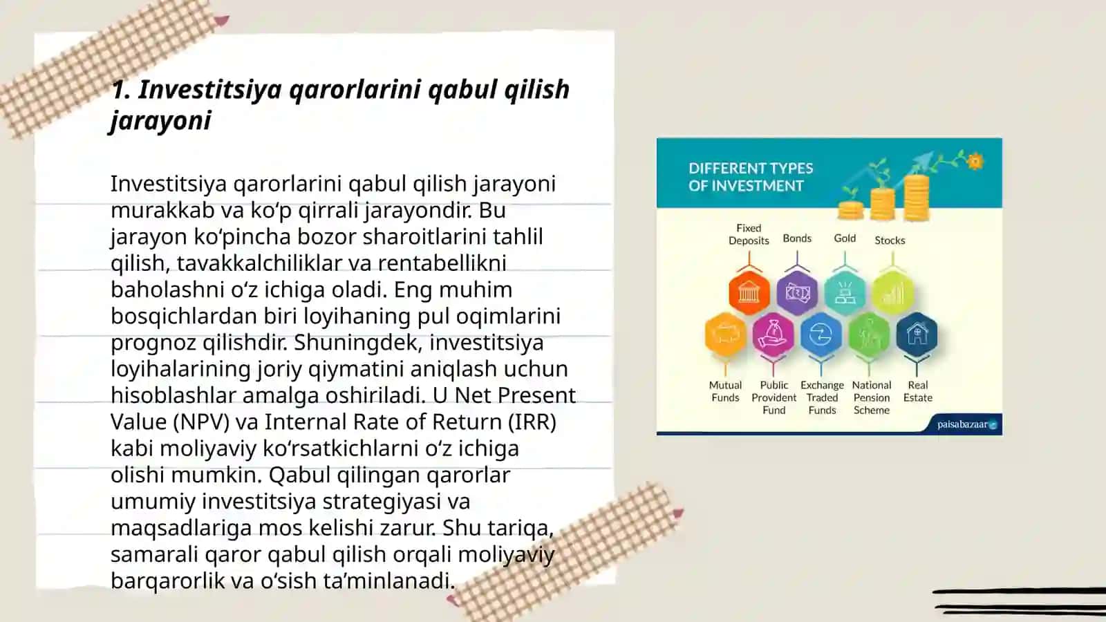 Investitsiya qarorlarini qabul qilish va ularning natijalari 3