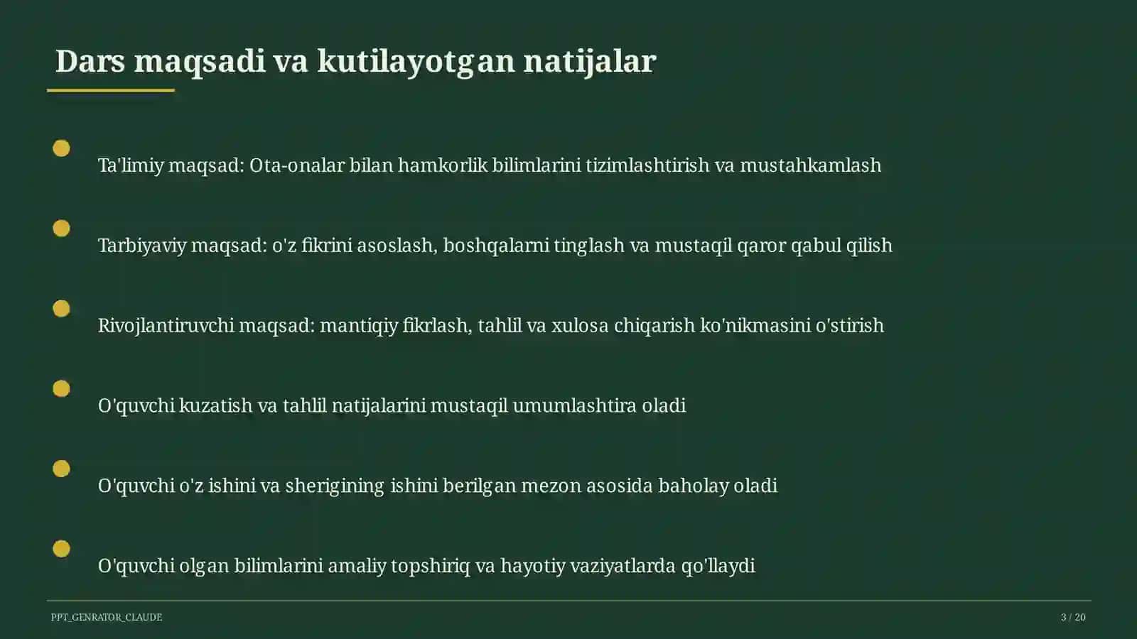 O'qituvchilar uchun: pedagogika va o'qitish metodikasi 3