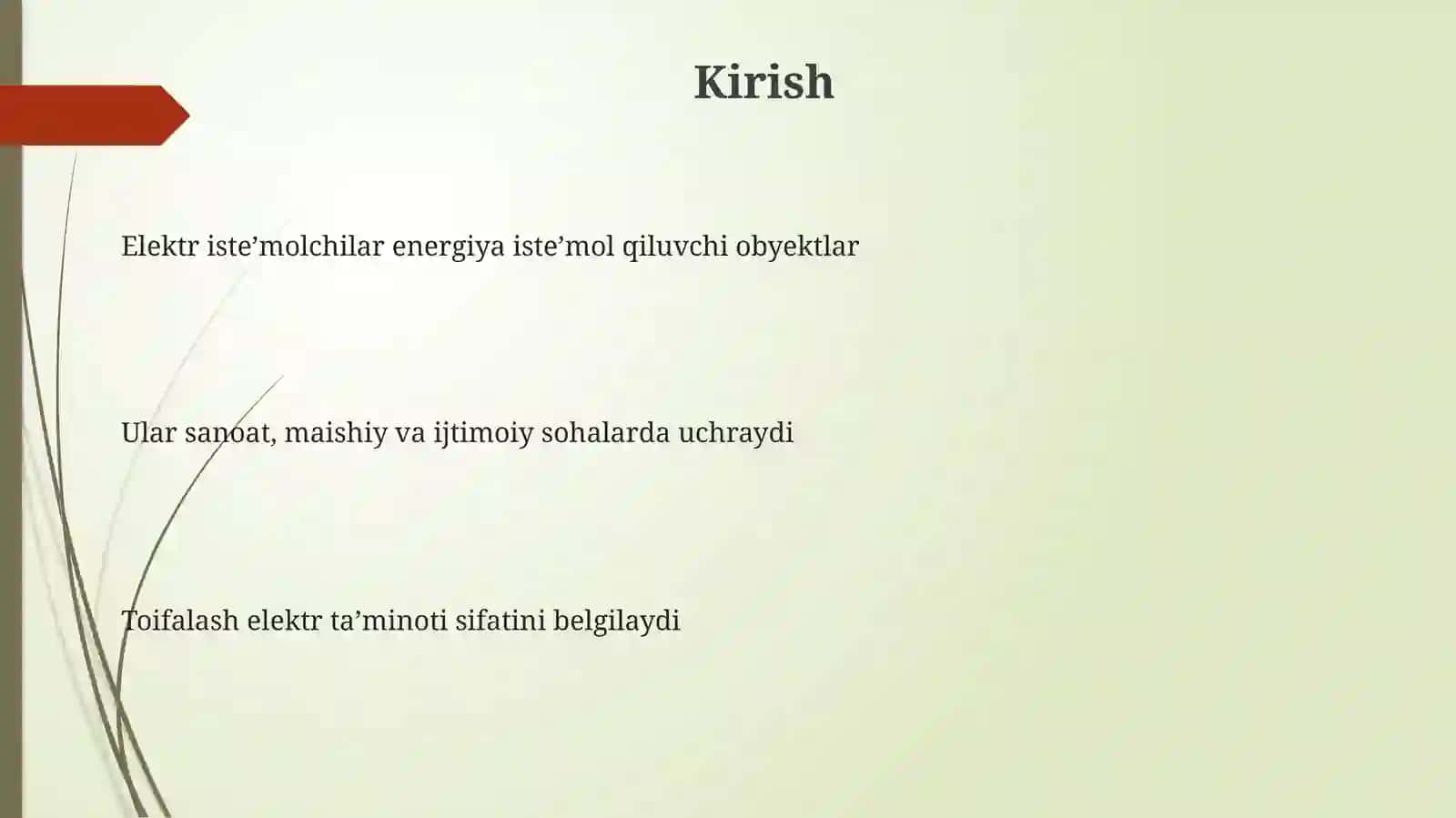 Elektr iste’molchilar toifalari va ularning elektr taʼminoti talablari 3