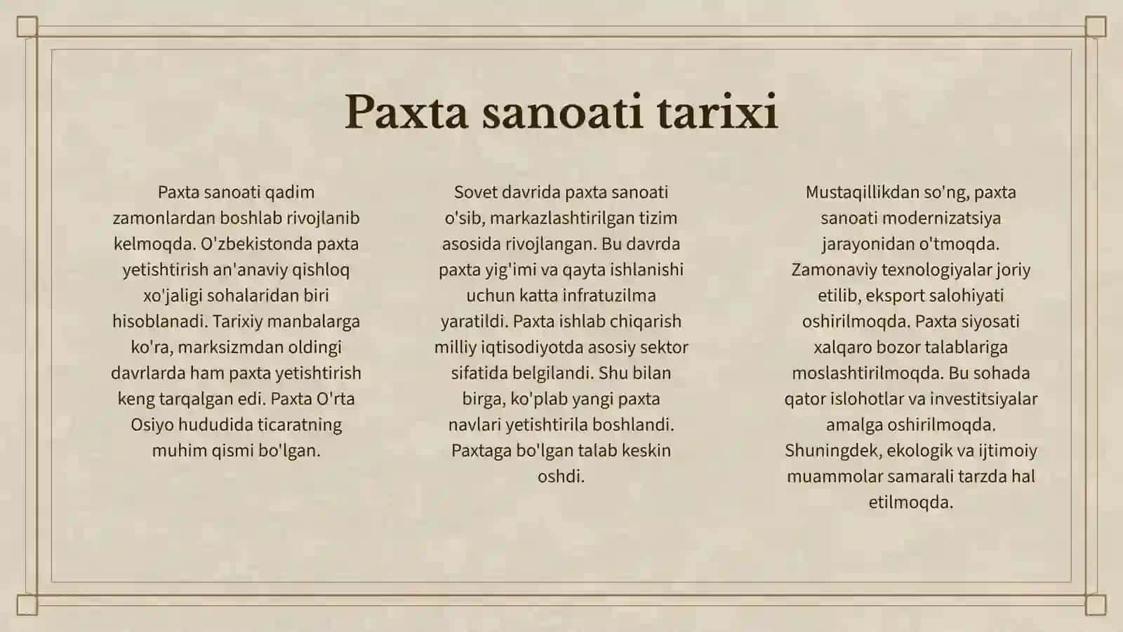 Paxta siyosati 3