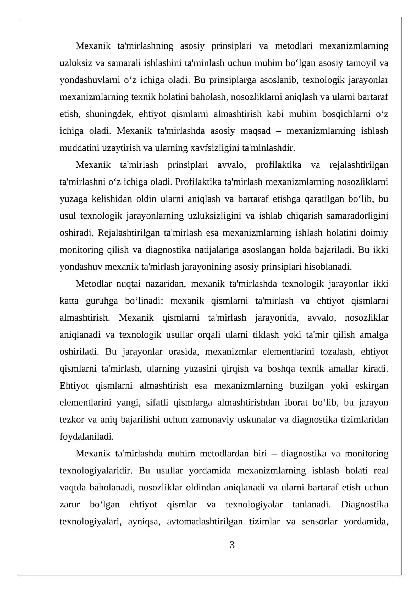 Mexanik ta'mirlash asoslari va bog'lovchi elementlarni almashtirish texnologiyasi 3