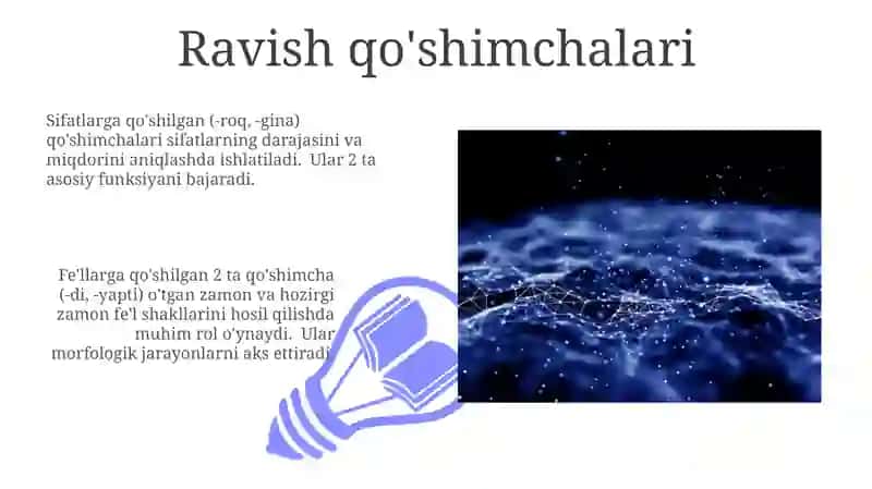 Bog'lovchi qo'shimchalar 3
