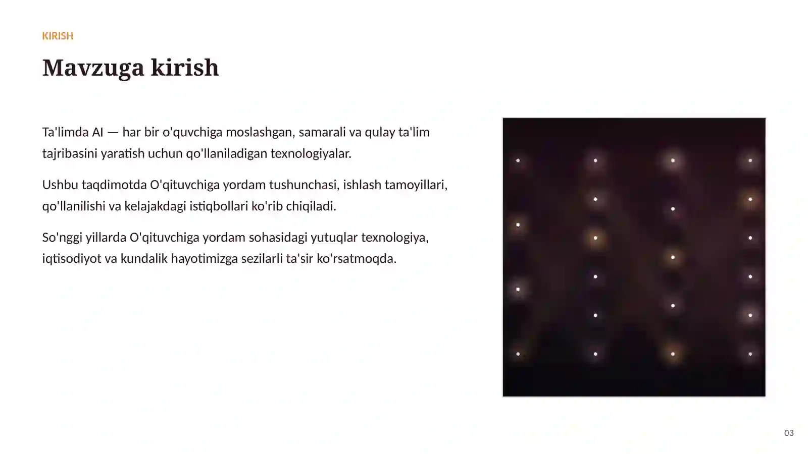 SUN'IY INTELLEKT • AI TA'LIMDA 3