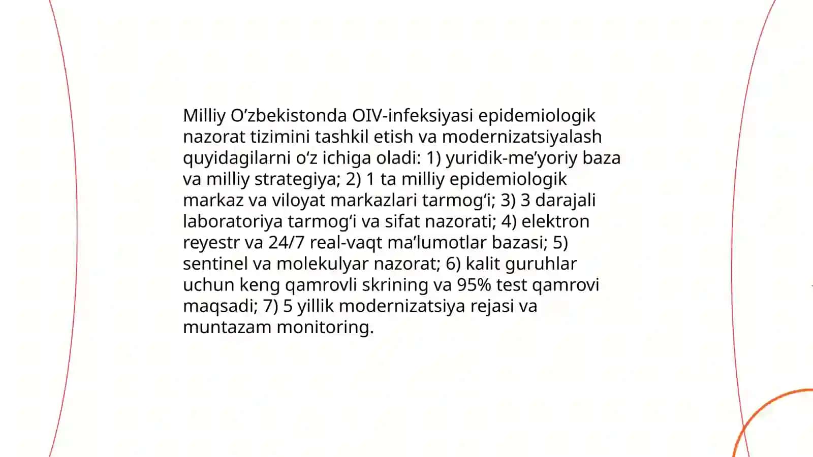 O’zbekistonda OIV-infekstiyasining profilaktikasi va epidemiologik nazoratini tashkillashtirish 3