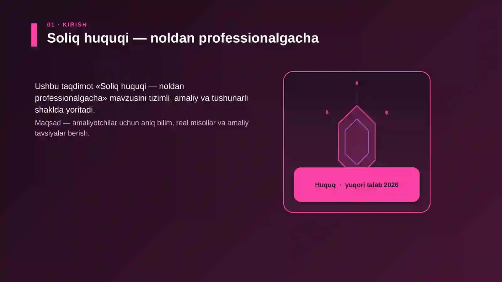 Soliq huquqi — noldan professionalgacha 3