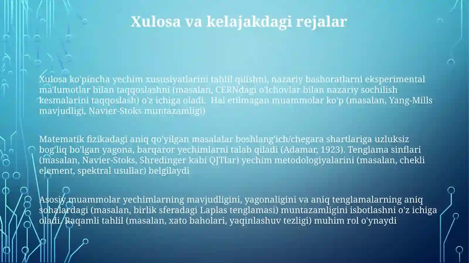 Matematik Fizika Tenglamalari 3