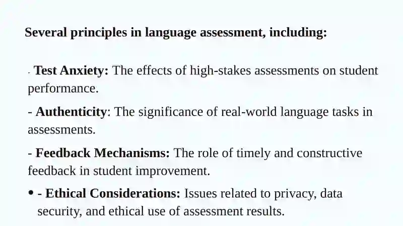 Principles in Language Assessment 3
