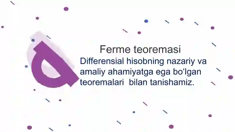 Differensial hisobning asosiy teoremalari 3