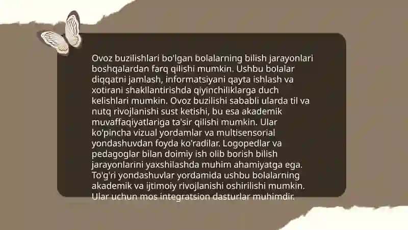 Ovoz buzulishlari kamchiliklari bo'lgan bolalarning psixologik xususiyatlari 3