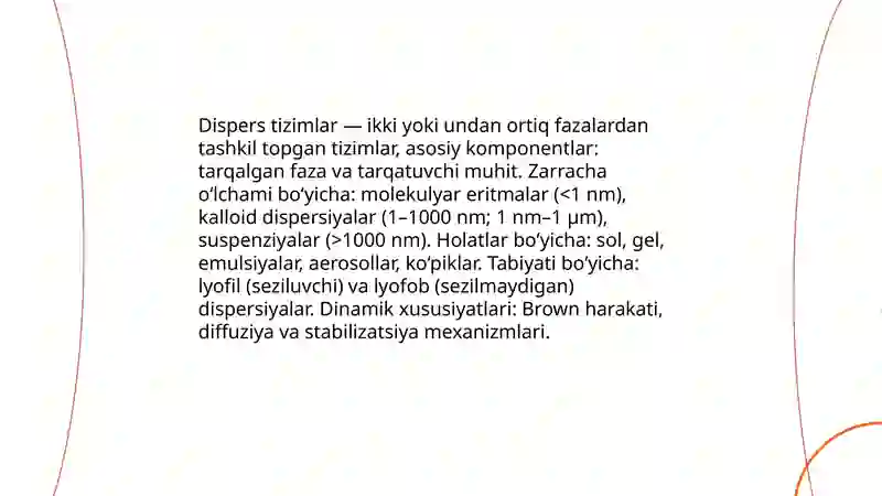 Dispers sistemalar kalloid eritmalar 3
