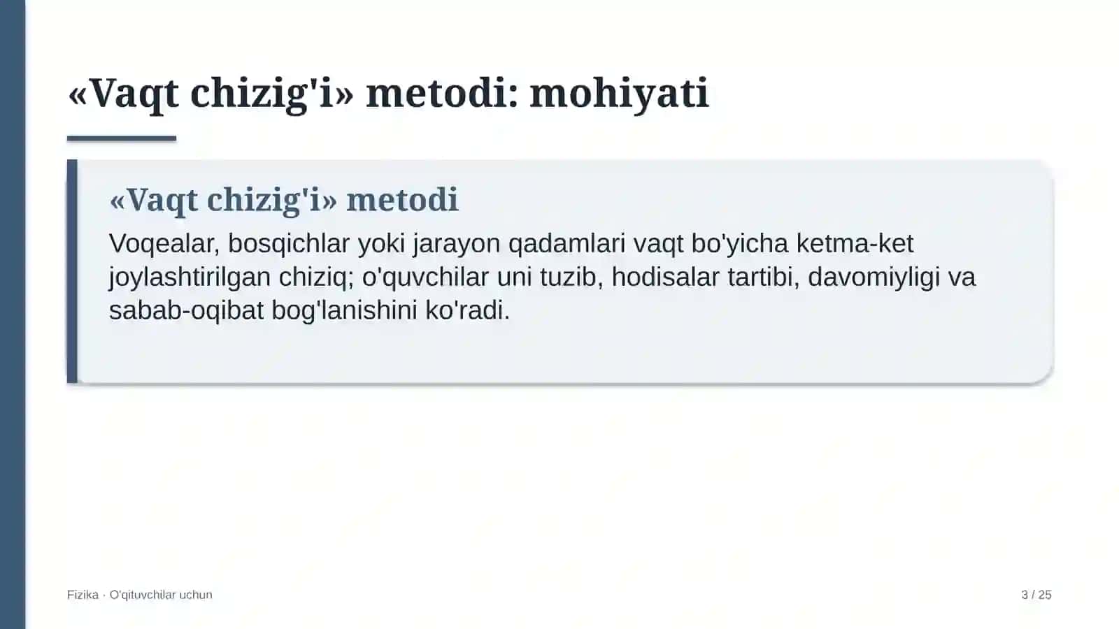 fizika darslarida vaqt chizig'i metodidan foydalanish 5883 3