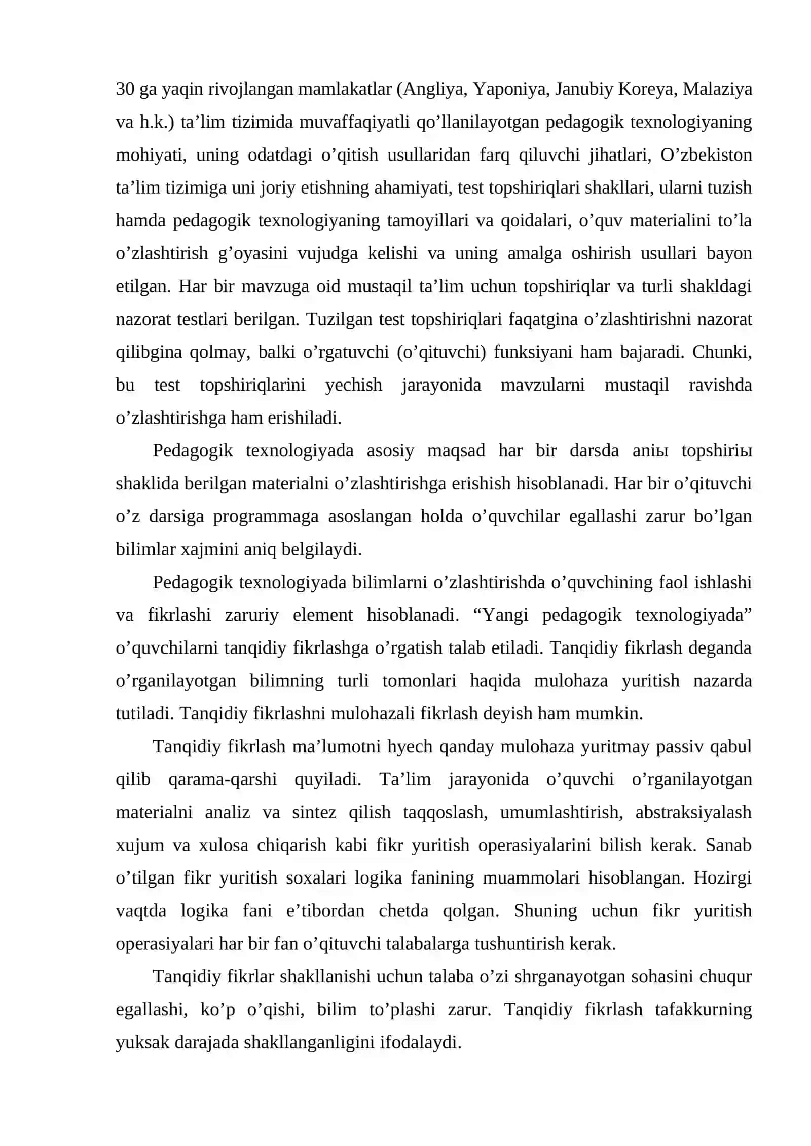 Tanqidiy fikrlashga o’rgatish pedagogik texnologiyasi 3