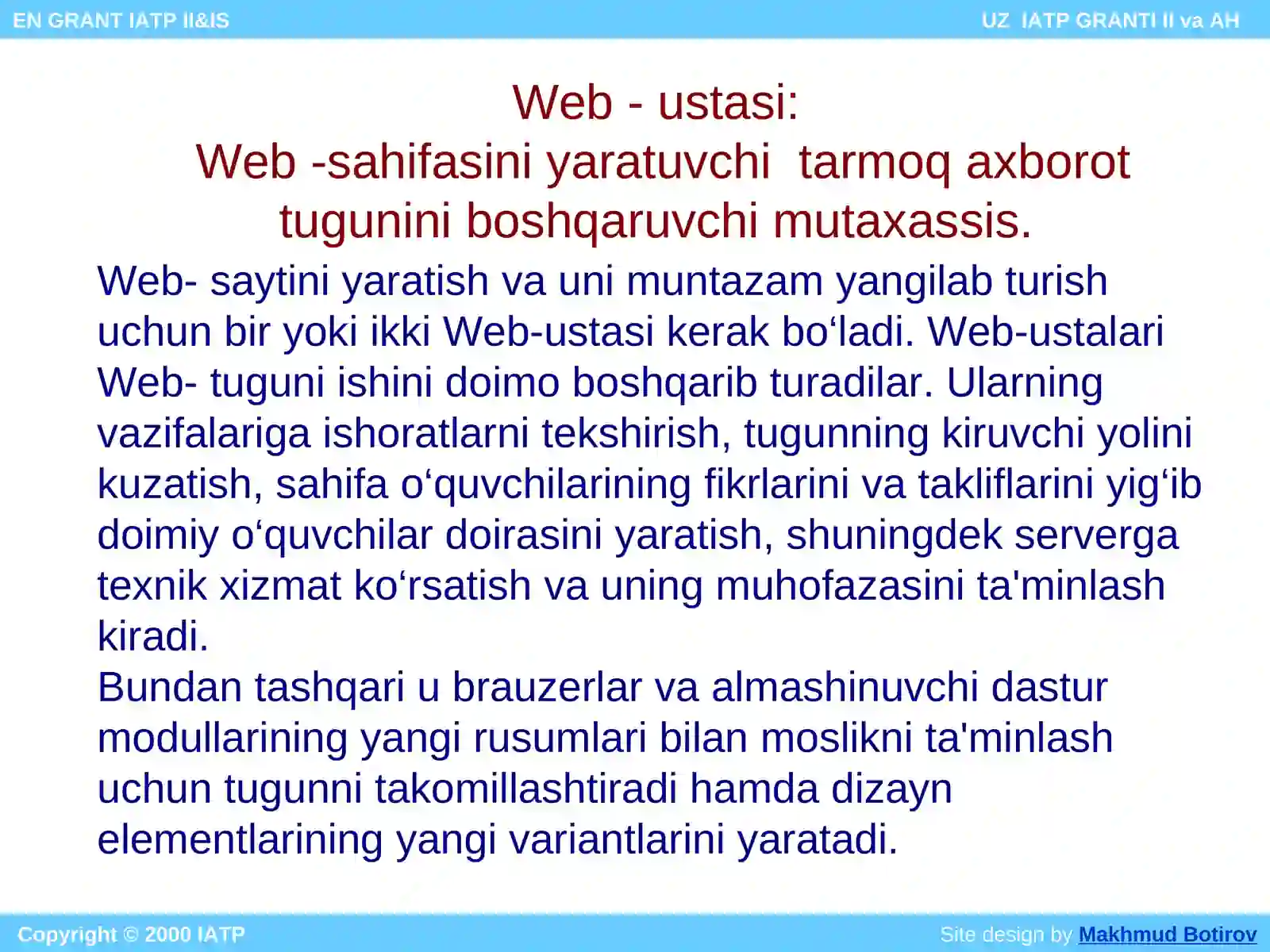 WEB - SAHIFALAR YARATISH 3