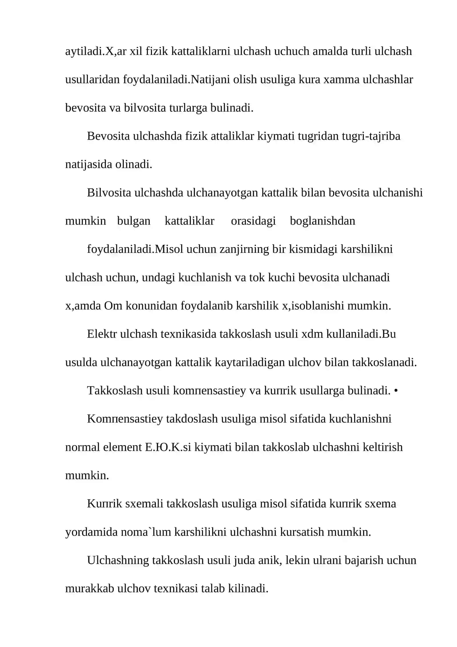 Elektr ulchov va ulchashlar haqida umumiy ma'lumotlar 3