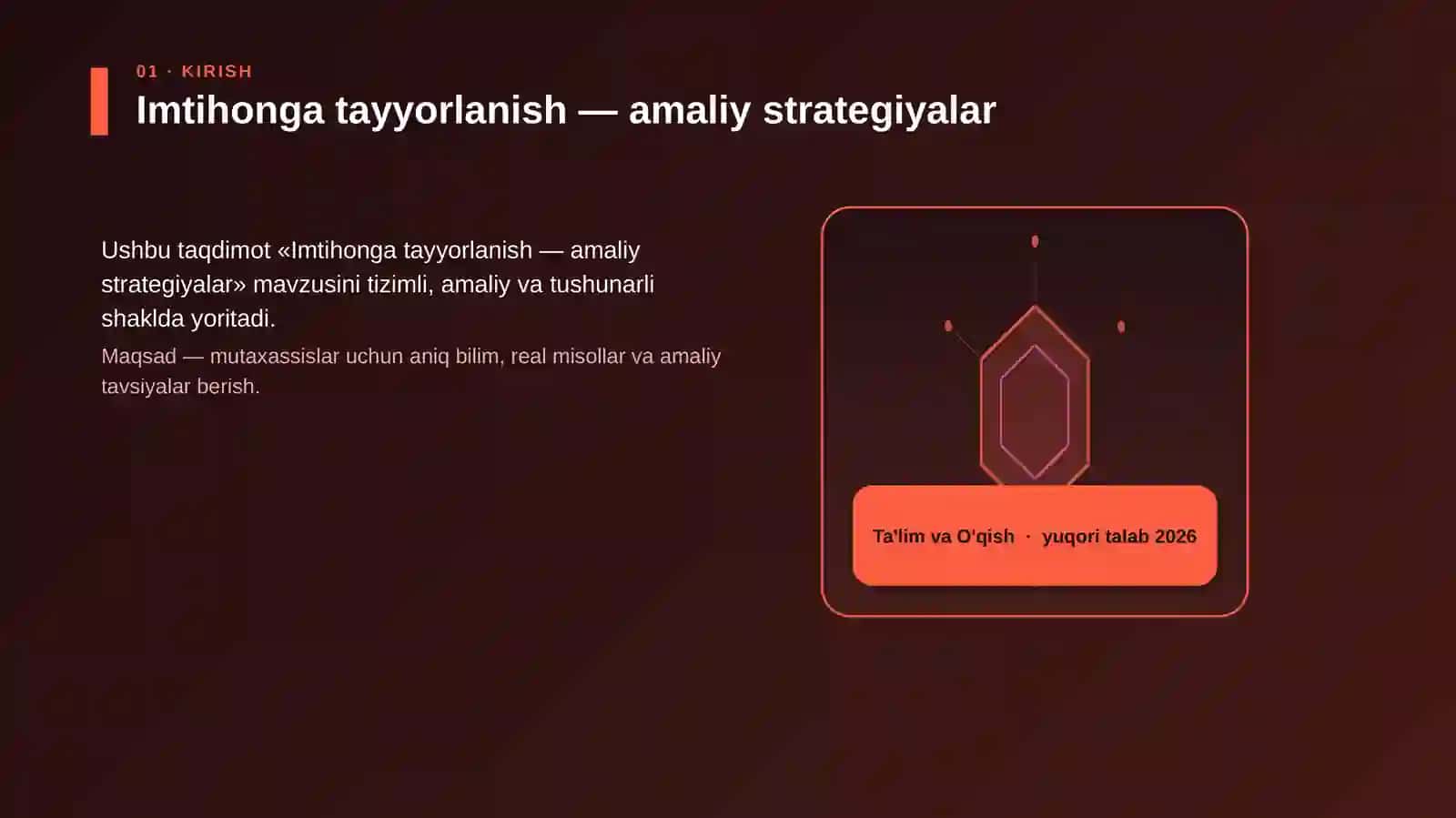 Imtihonga tayyorlanish — amaliy strategiyalar 3