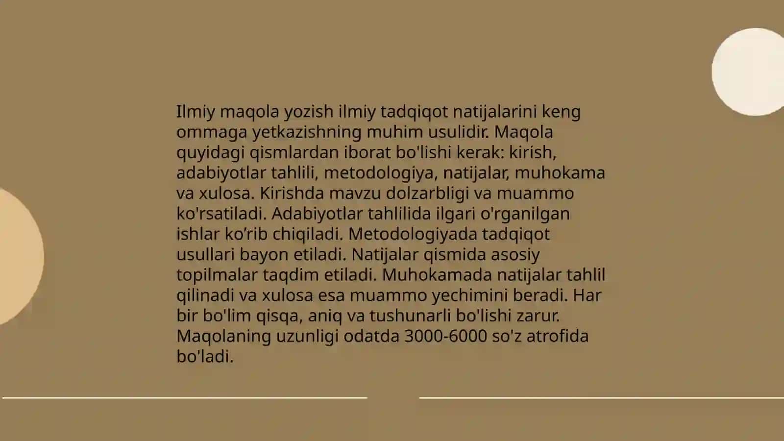 Ilmiy ish turlari. Rezyume, annotatsiya, taqriz, referat 3