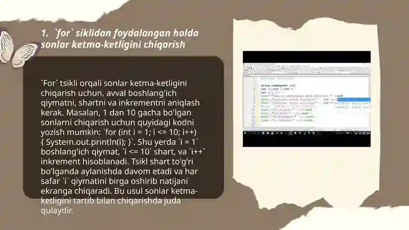 Python dasturlash tilida for funksiyasi qatnashgan dasturlar tuzing 3