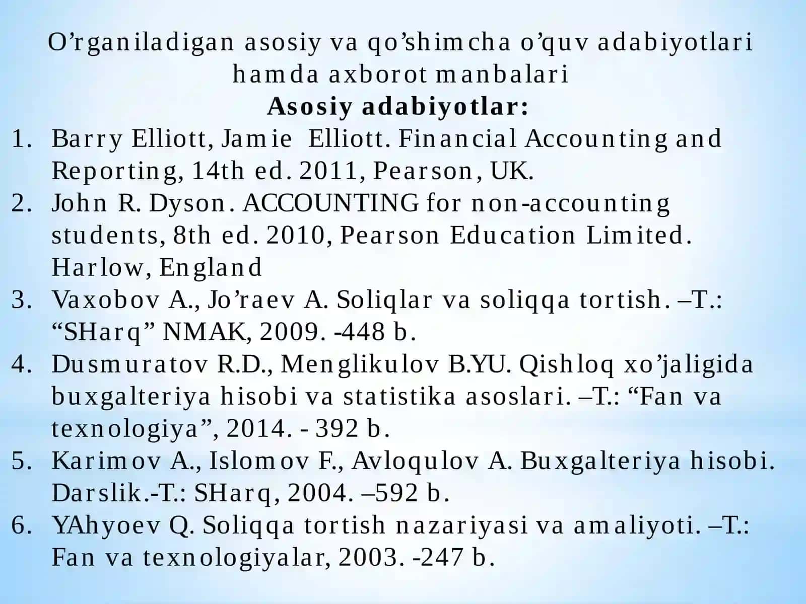 BUXGALTERIYA HISOBI VA SOLIQQA TORTISH FANI 3