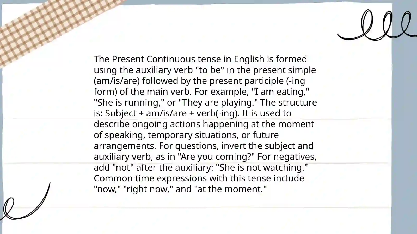 Present Continuous haqida ma'lumot 3