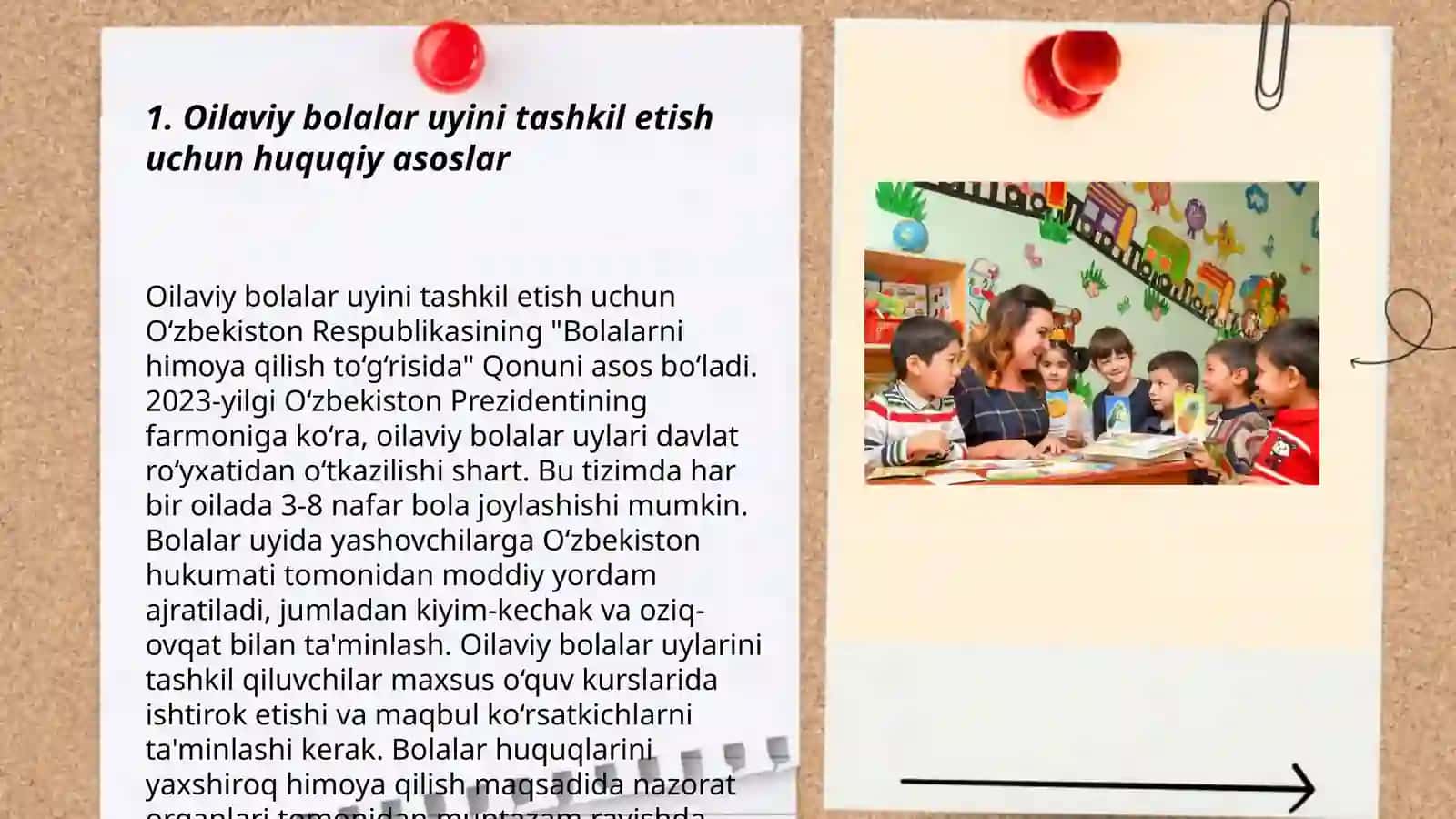 Oʻzbekistonda oilaviy bolalar uyini tashkil etish tartibi va shartlari 3