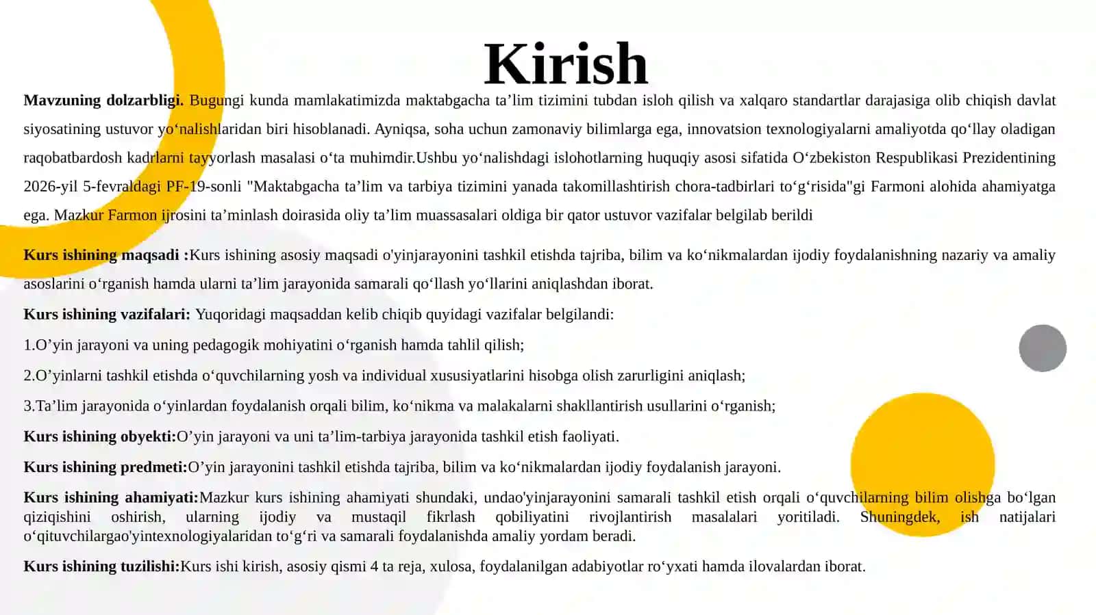 O’yin tushunchasi va uning ahamiyati 3