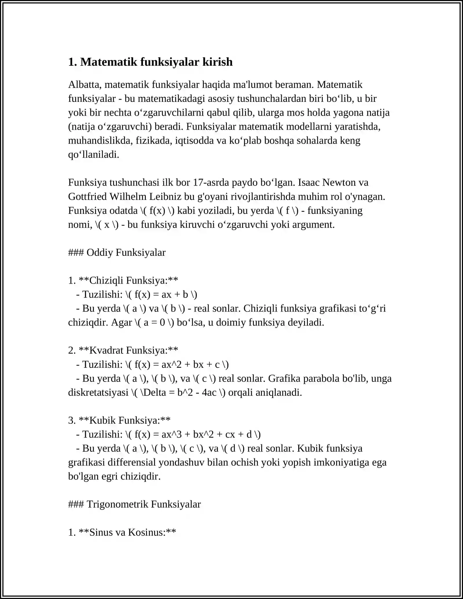 PYTHON DASTURLASH TILIDA FUNKSIYALAR VA MATEMATIK FUNKSIYALAR 3