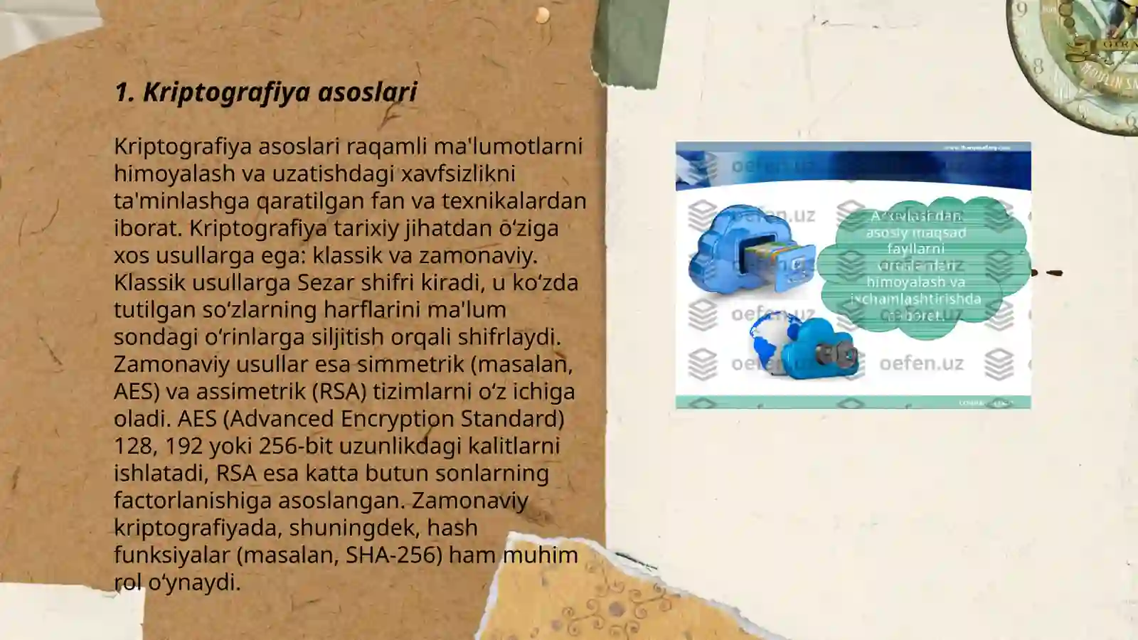 Axborotni himoyalashning kriptografik usullari 3