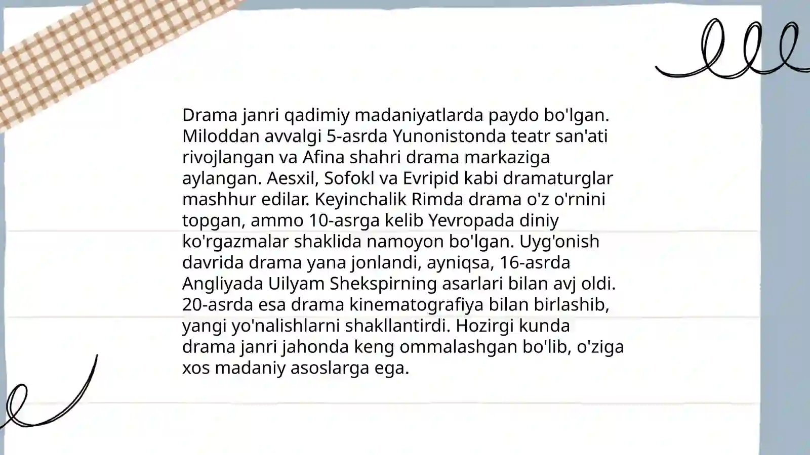 Drama janrining tarixi 3