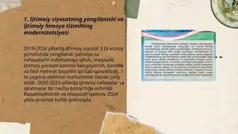 O'zbekistonda ijtimoiy sohada amalga oshirilayotgan o'zgarishlar mazmun va mohiyati 3