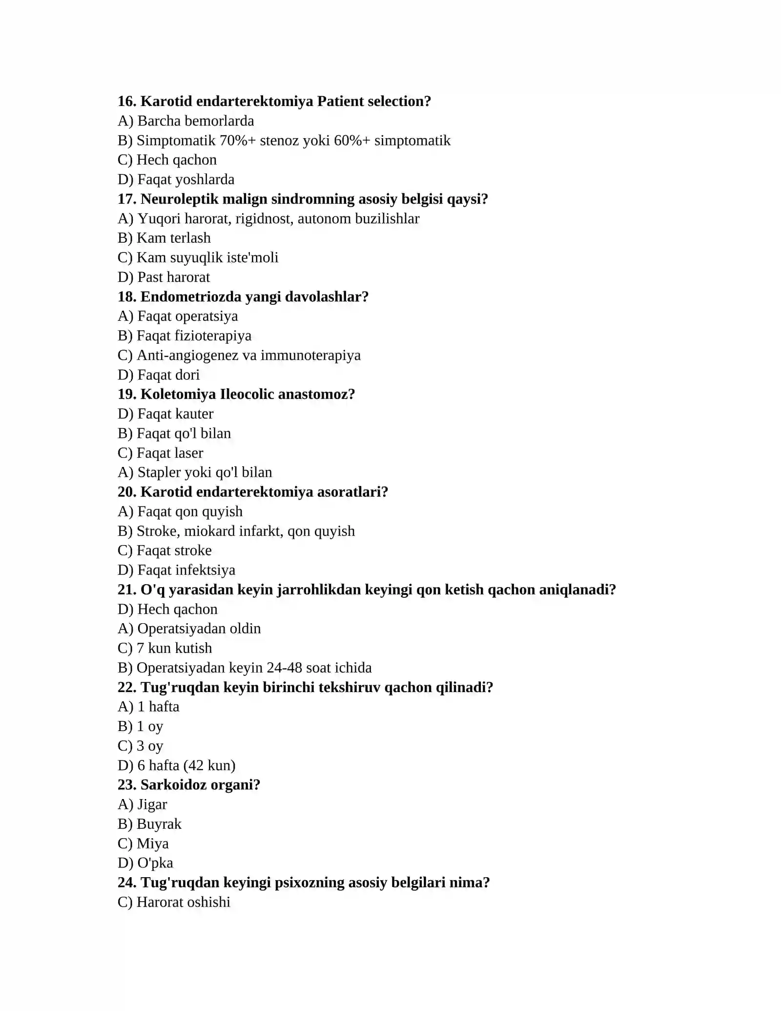 Narkologiya testlari 3
