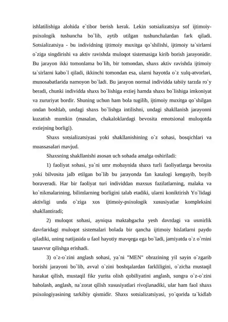 Shaxsni o`rganishning ijtimoiy psixologiyasi 3