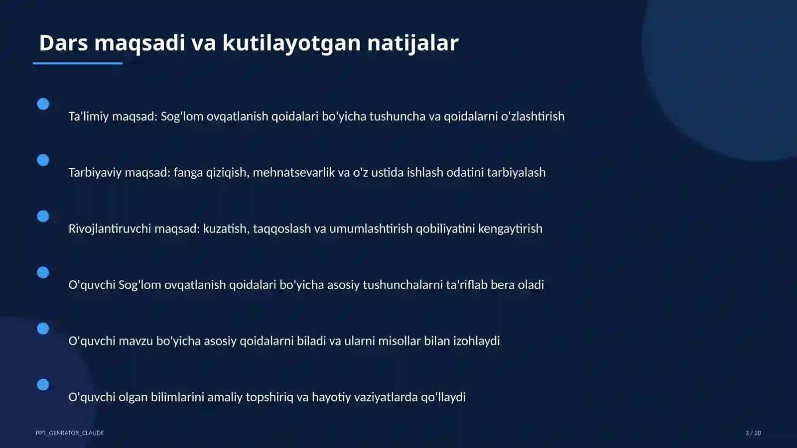 Sog'lom ovqatlanish qoidalari 1