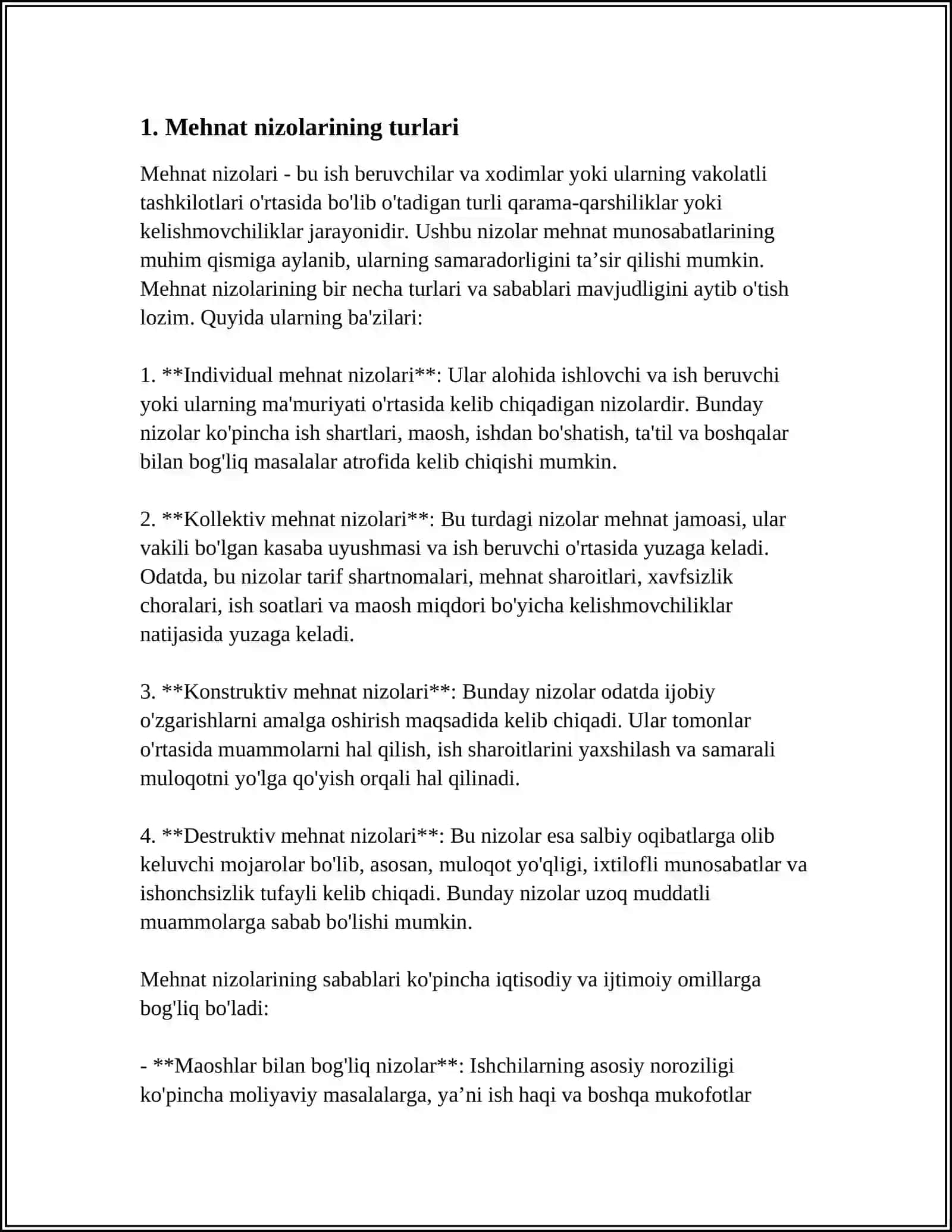 YAKKA TARTIBDAGI MEHNAT NIZOLAR BO‘YICHA QARORLARNI IJRO ETILISH TARTIBI 3