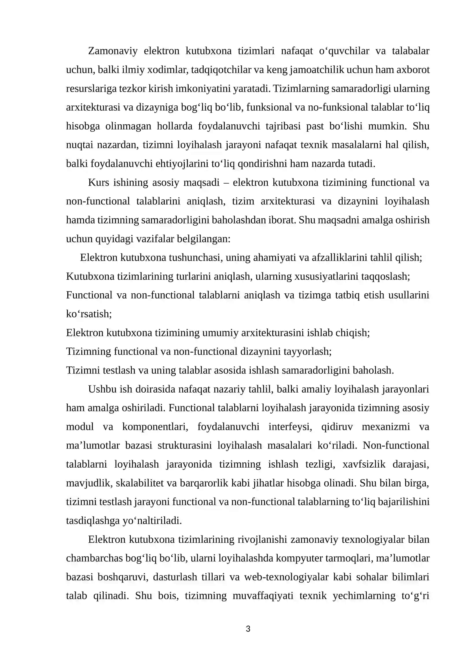 Elektiron kutubxona tizimi uchun functional va non-functional talablarni ishlab chiqarish 3