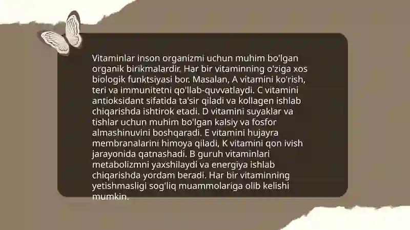 Organizmda vitaminlar roli 3