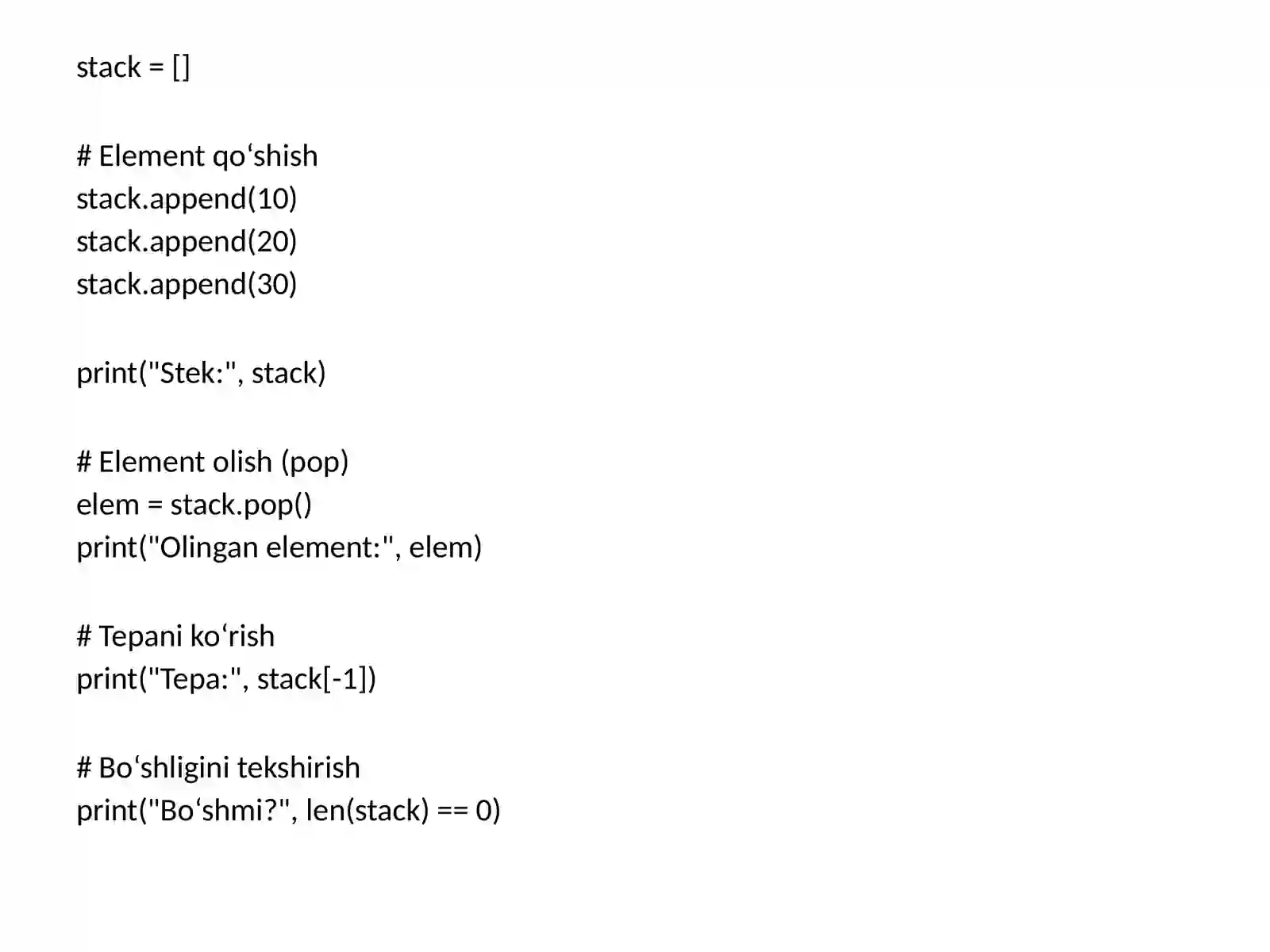 Stek (Stack) 3