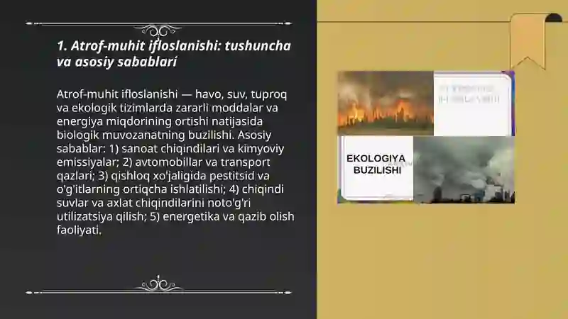 Atrof muhit ifloslanishi nima va qanday chora tadbirlar korish kerak 3