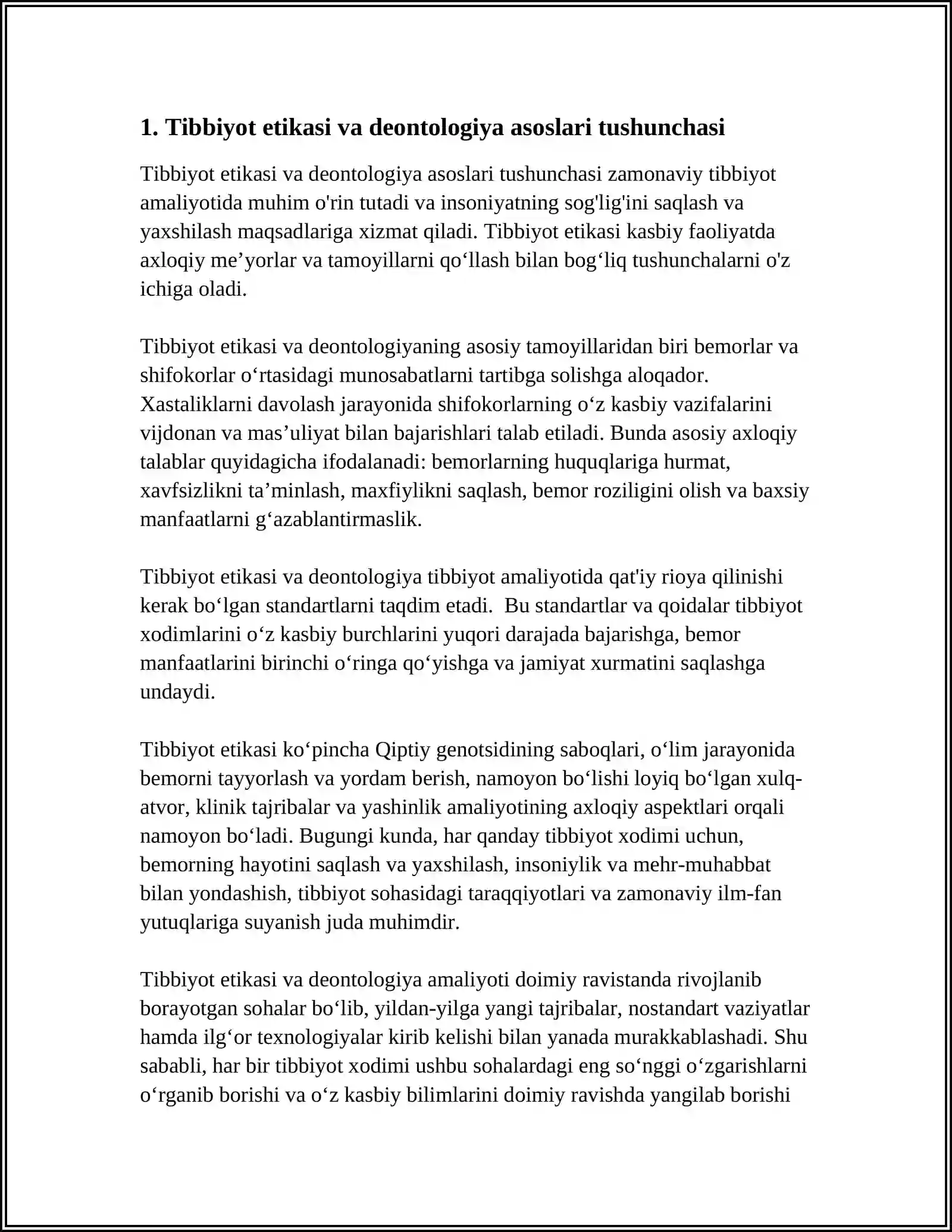 TIBBIYOT ETIKASI VA DEONTOLOGIYA ASOSLARI 3