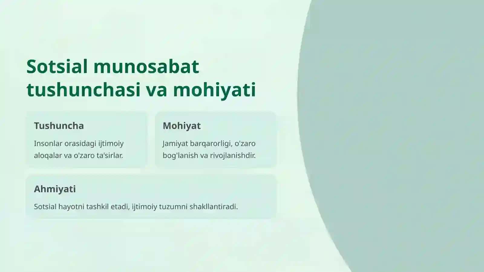 Sotsial munosabatlar sostsiologiyasi 3