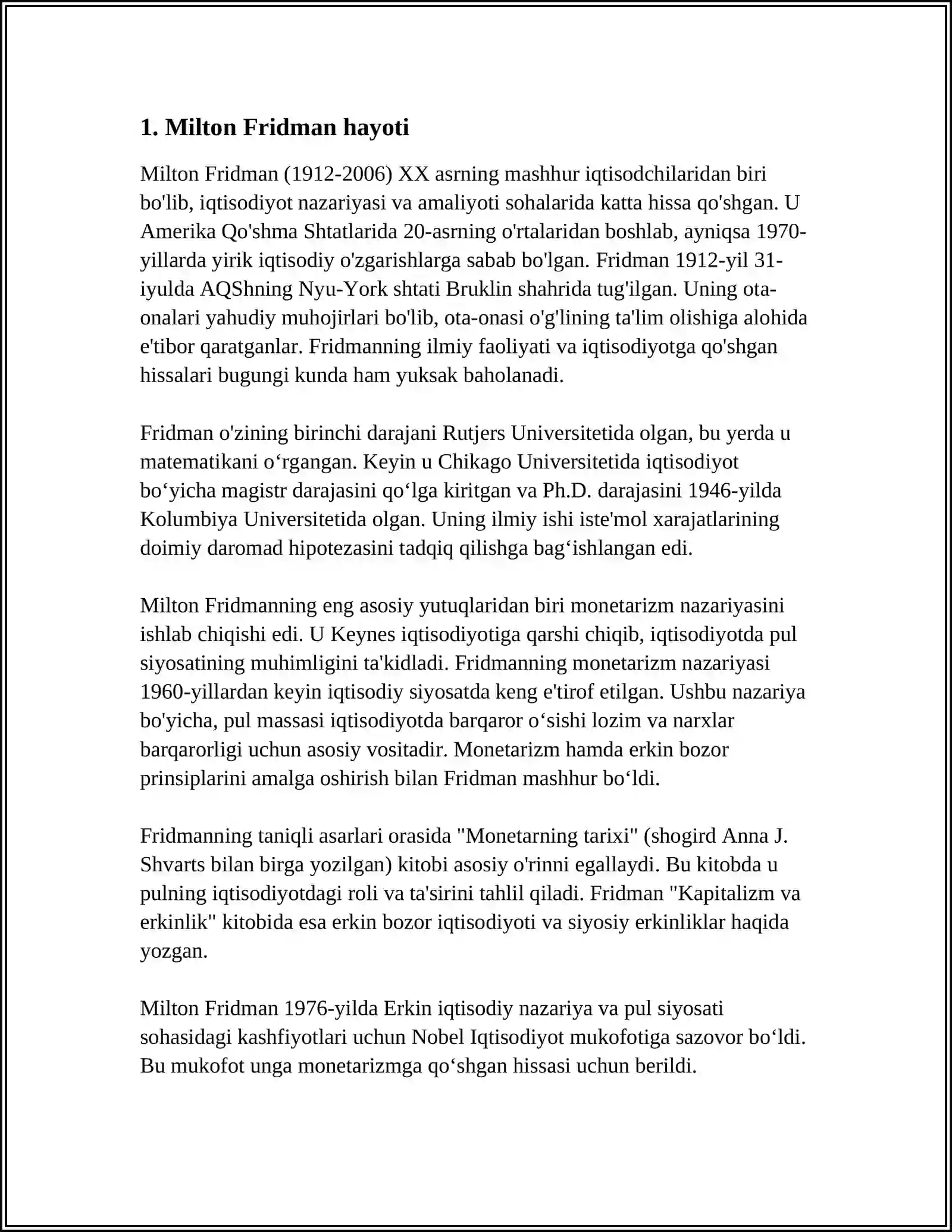 MILTON FRIEDMAN 3