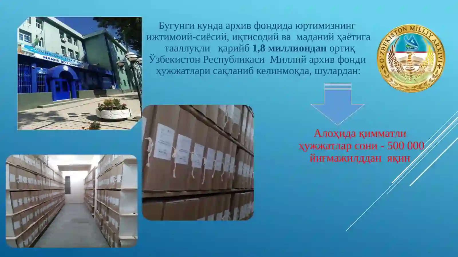 Ўзбекистон Миллий архиви фаолияти 3