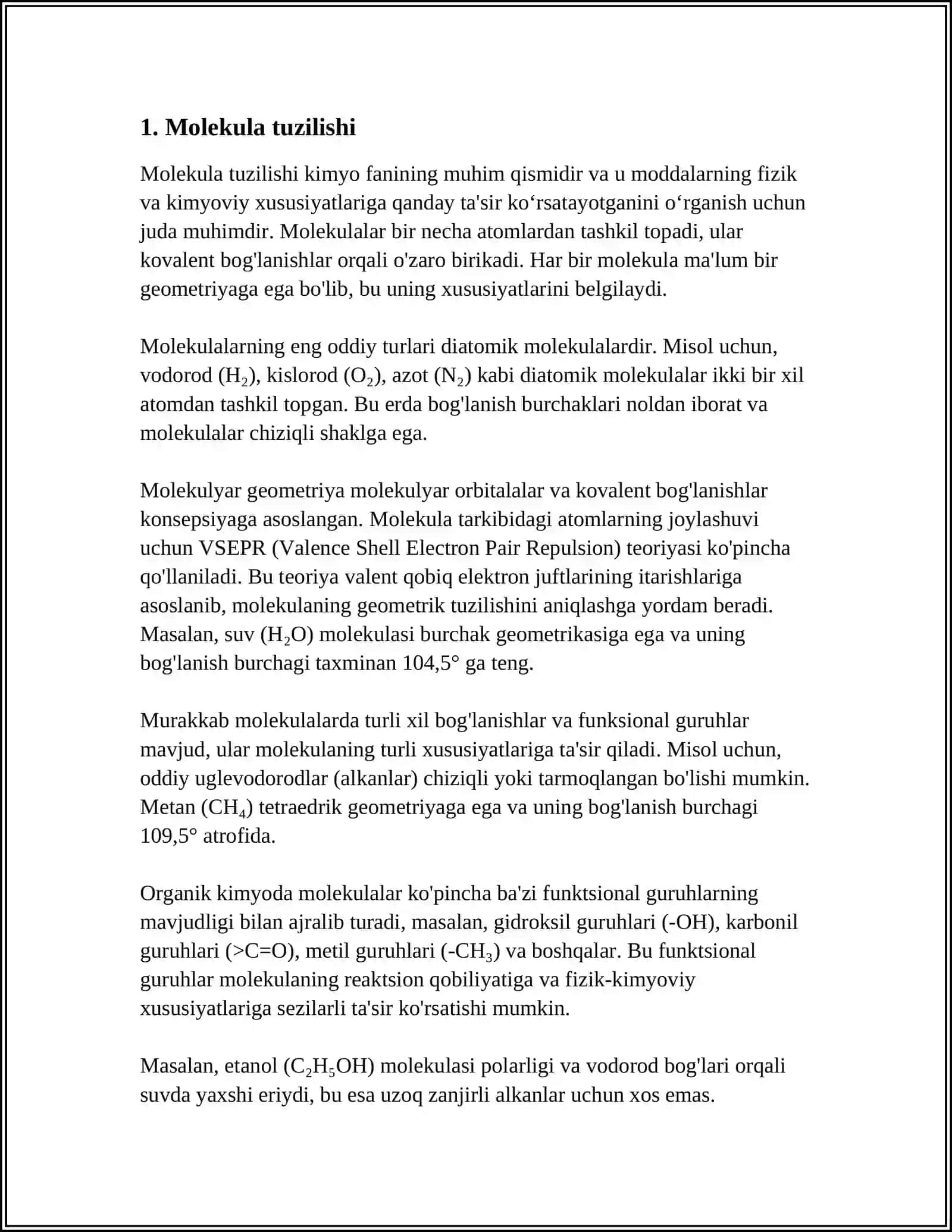 QUTBLANGAN VA QUTBLANMAGAN MOLEKULALAR 3