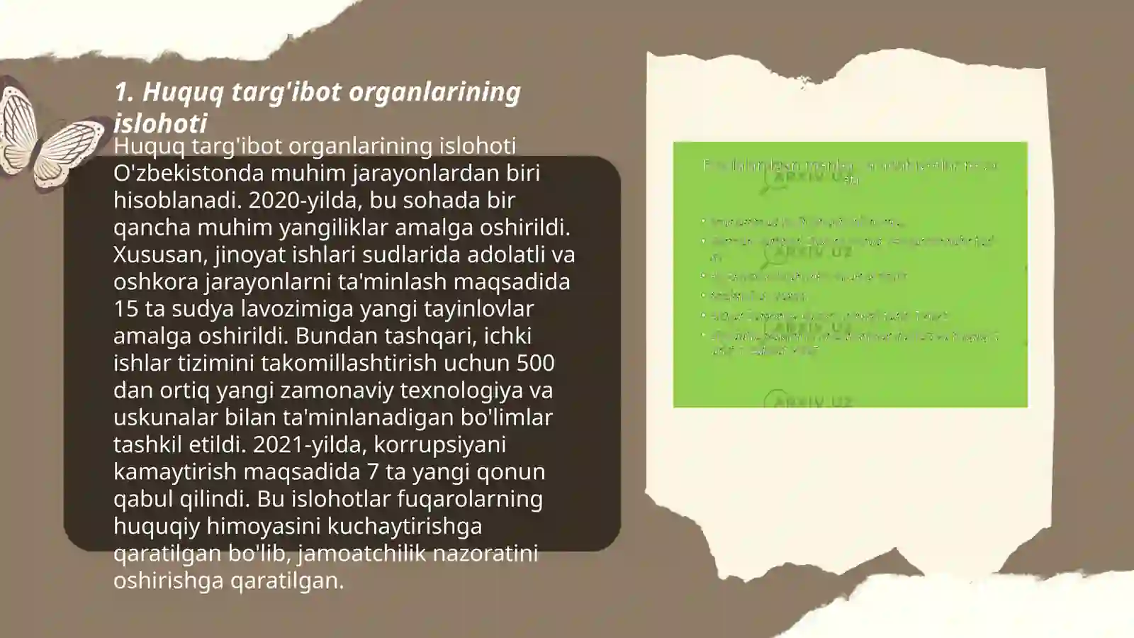Huquq targibot organlari va Sud tizimidagi oʻzgarishlar 3